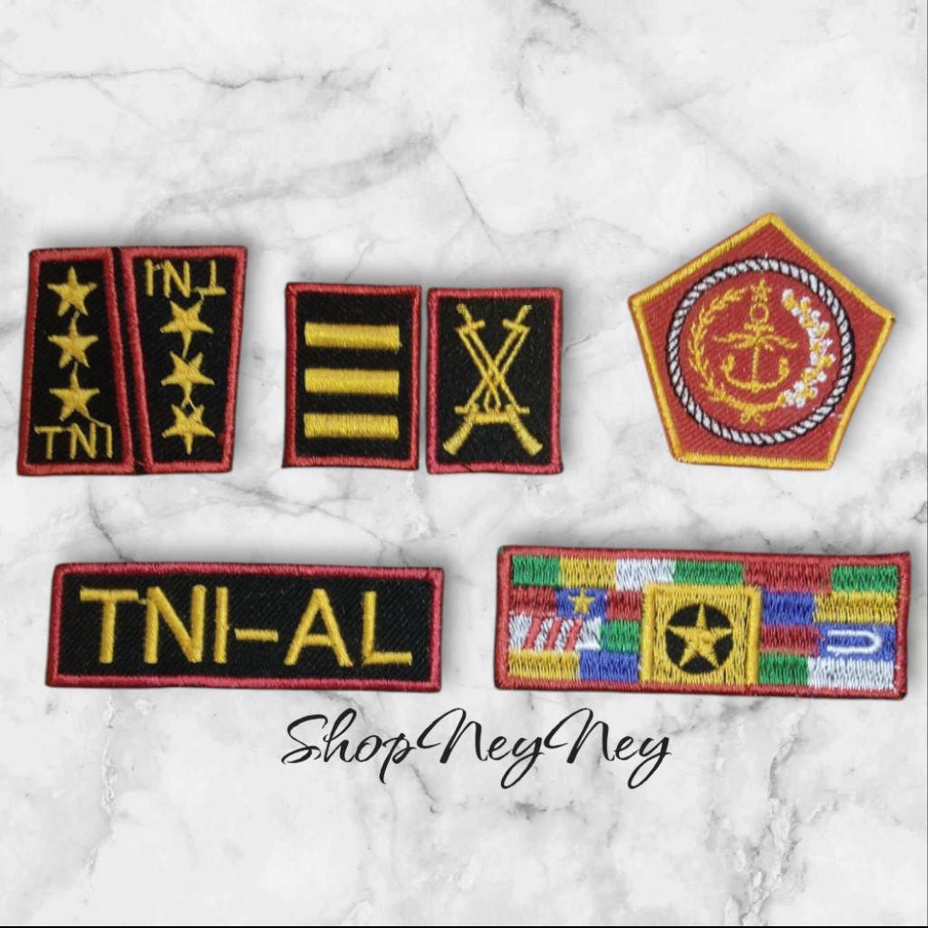 SATU SET LOGO ATRIBUT BORDIR ANAK TNI AL