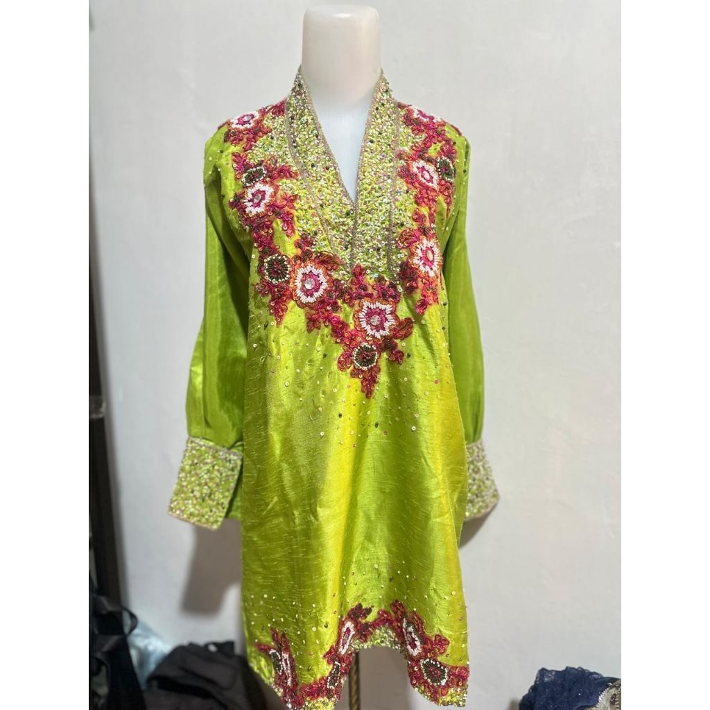 BAJU BODO PRELOVE HIJAU PAYET PINK