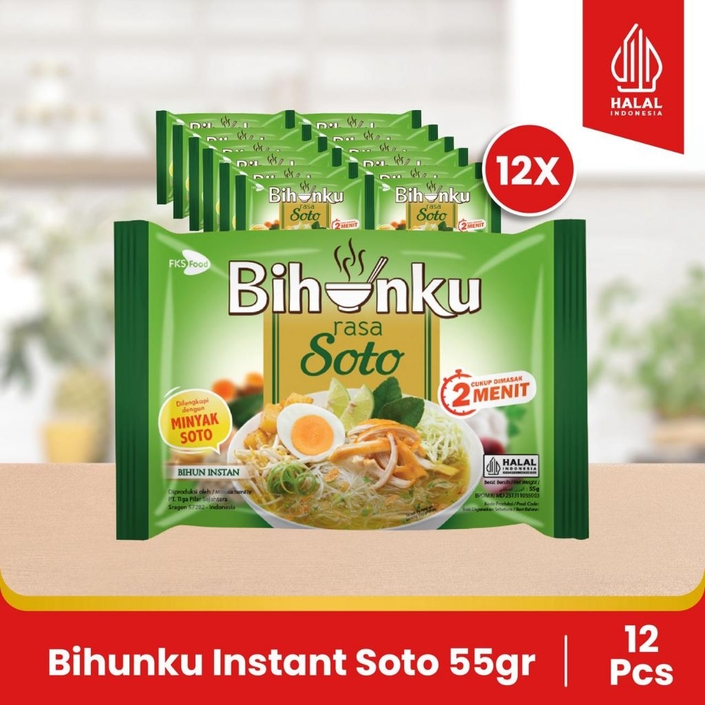 

Paket Bundling 12 - Bihunku Instant - Soto - 55gr - 12 Pcs