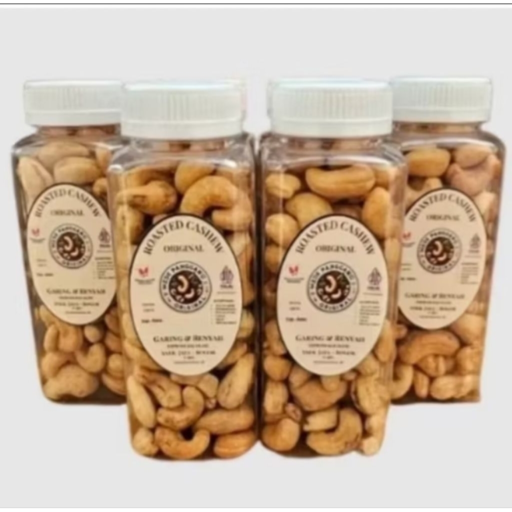 

Kacang Mede Panggang Premium Botol 140 gram – Roasted Cashew Besar Utuh | Gurih & Renyah