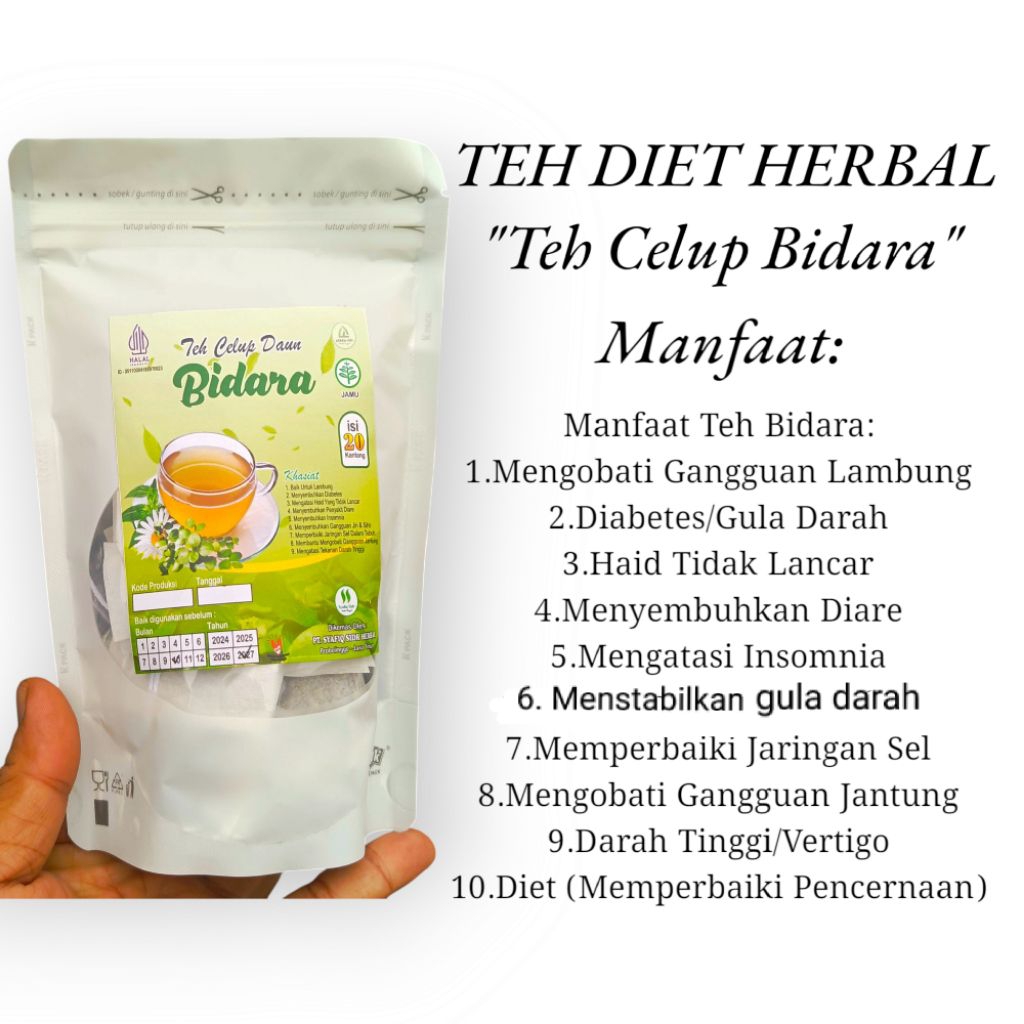 

Teh Diet Herbal Daun Bidara Teh Celup isi 20 pcs