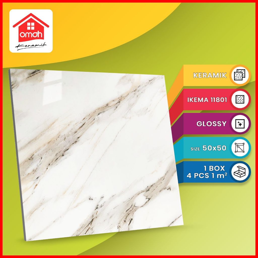 Keramik Lantai Kilap Ikema 50x50 Ikema Zs 11801 Beige