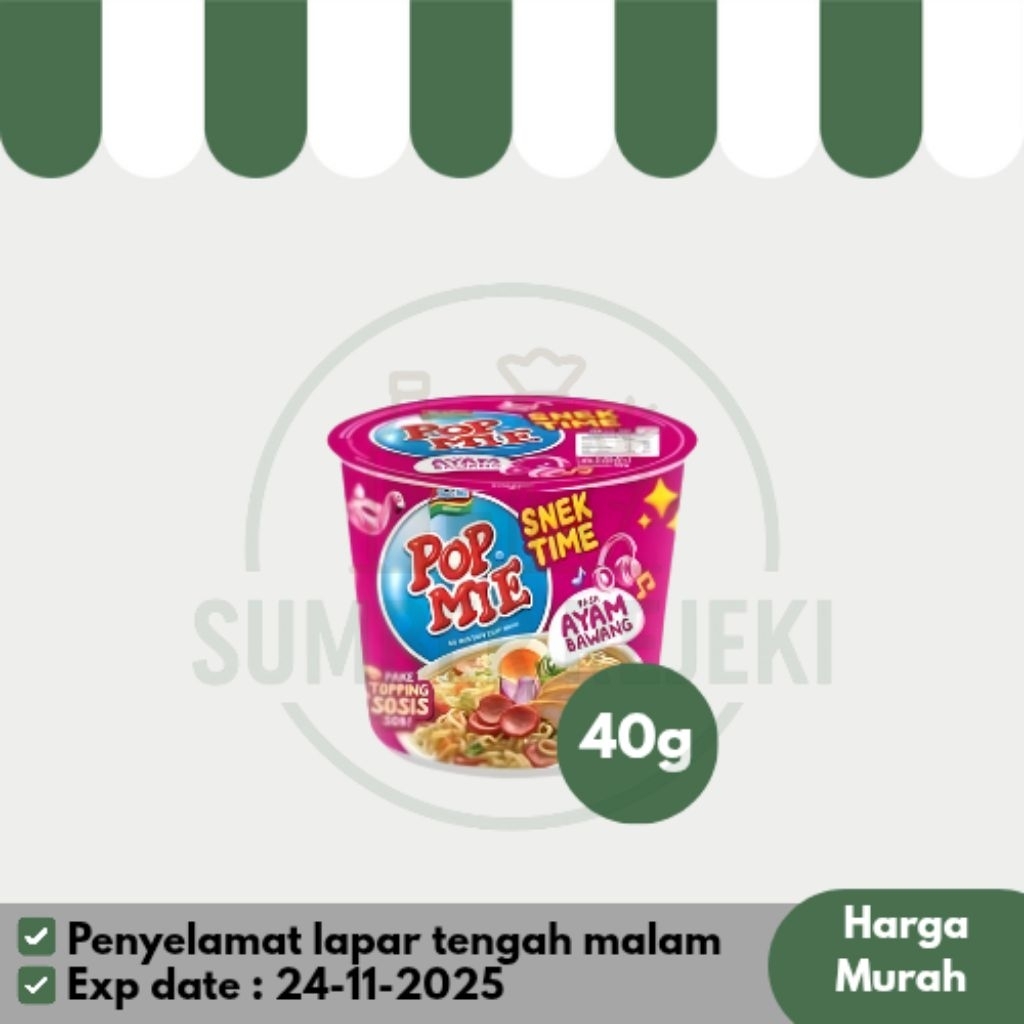 

Pop mie Snek time rasa ayam bawang