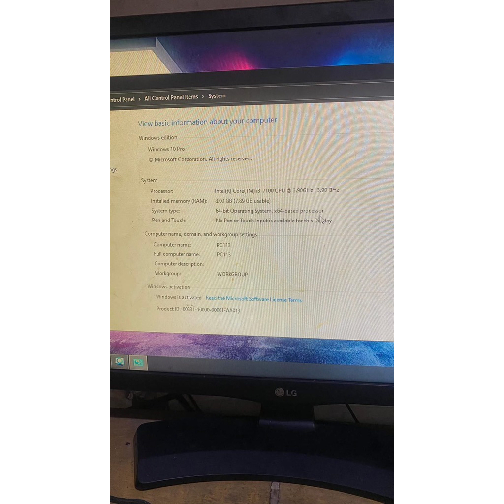 komputer “bekas pakaian warnet”