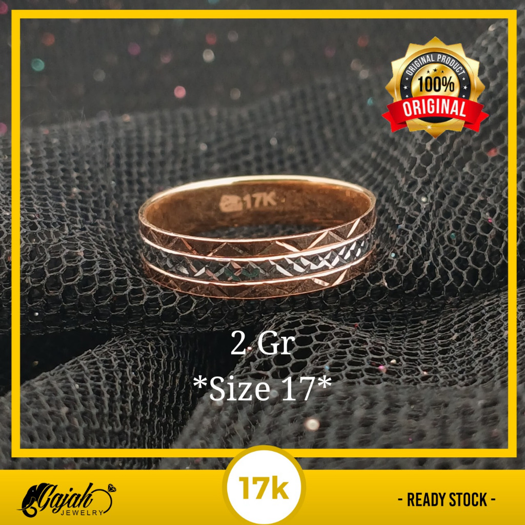 Cincin Emas 17K - Toko Emas Gajah Online - 2 Gr - 6659