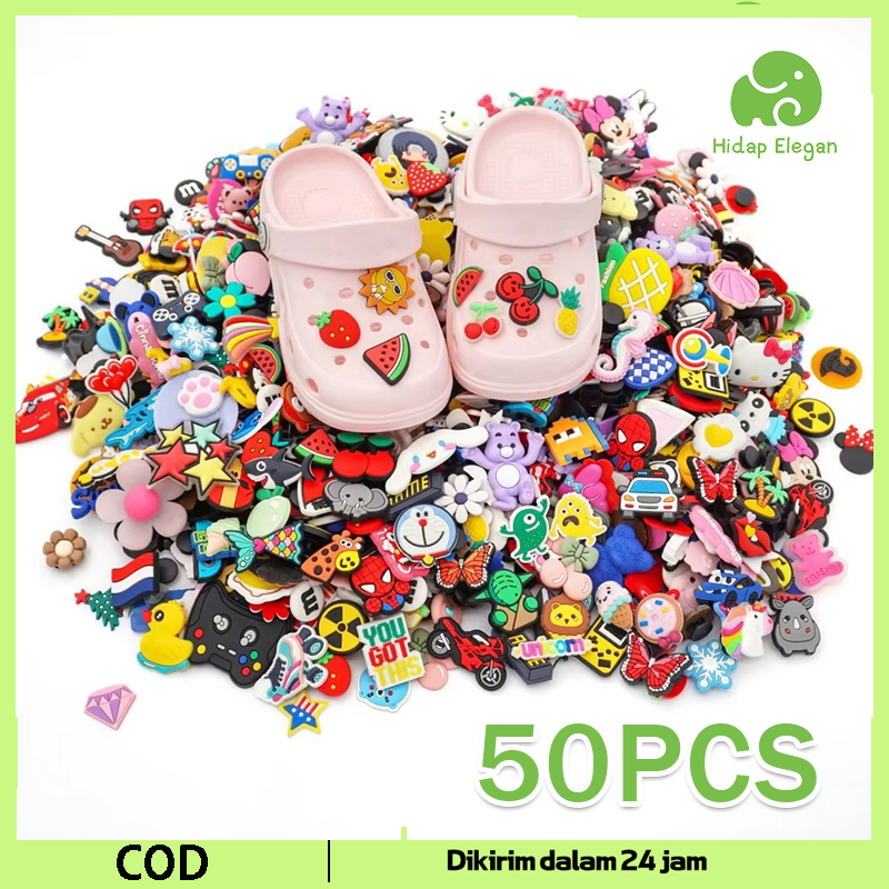 50pcs Sneaker Flower Gesper Hiasan Gesper Sepatu Wanita Aksesoris Sepatu Wanita Hiasan Sepatu Aesthe