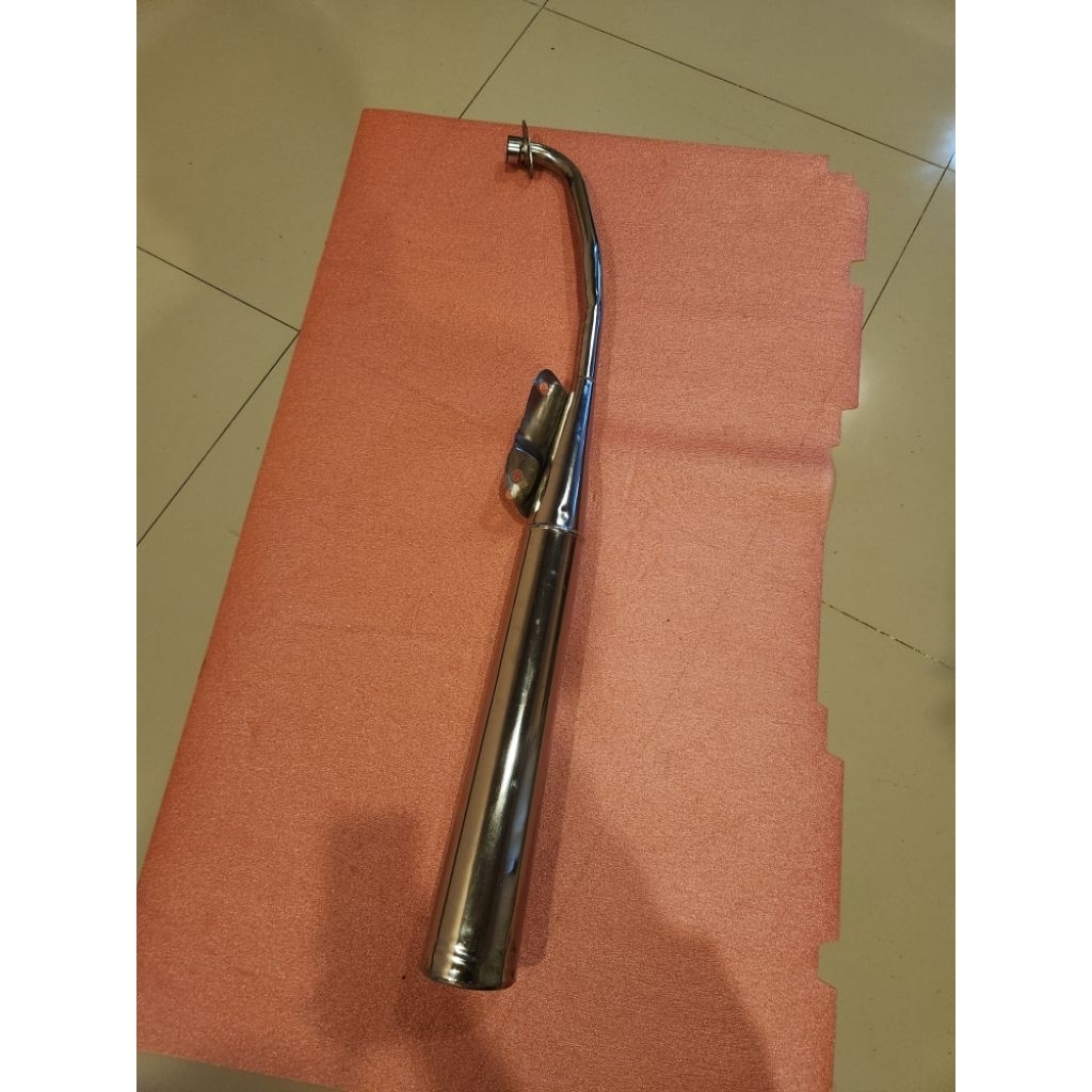 Knalpot STD Supra X 100 lama dan Supra Fit lama Full chrome