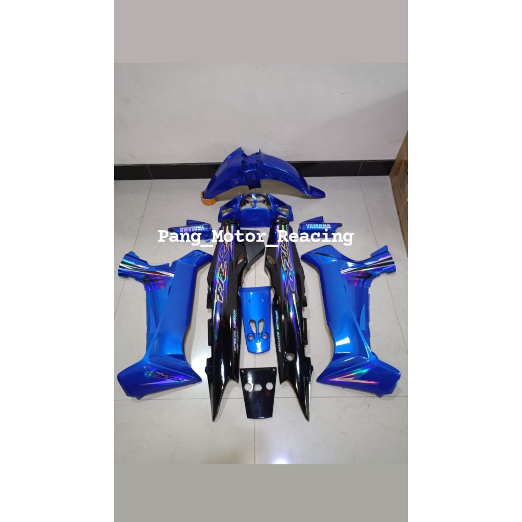 Body set FIZ R HOLOGRAM BIRU HITAM Bodi Fulset fiz r Biru hologram