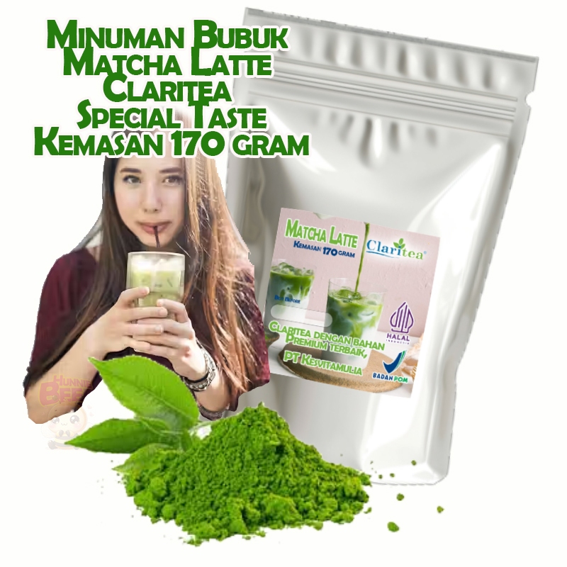 

Minuman Bubuk Matcha Latte Claritea Special Taste Kemasan 170 gram