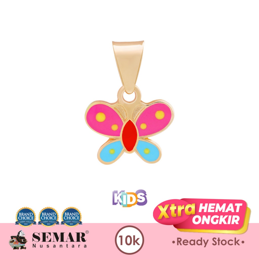 Liontin Emas Baby Colour Butterfly Kids Gold 10K Semar Nusantara