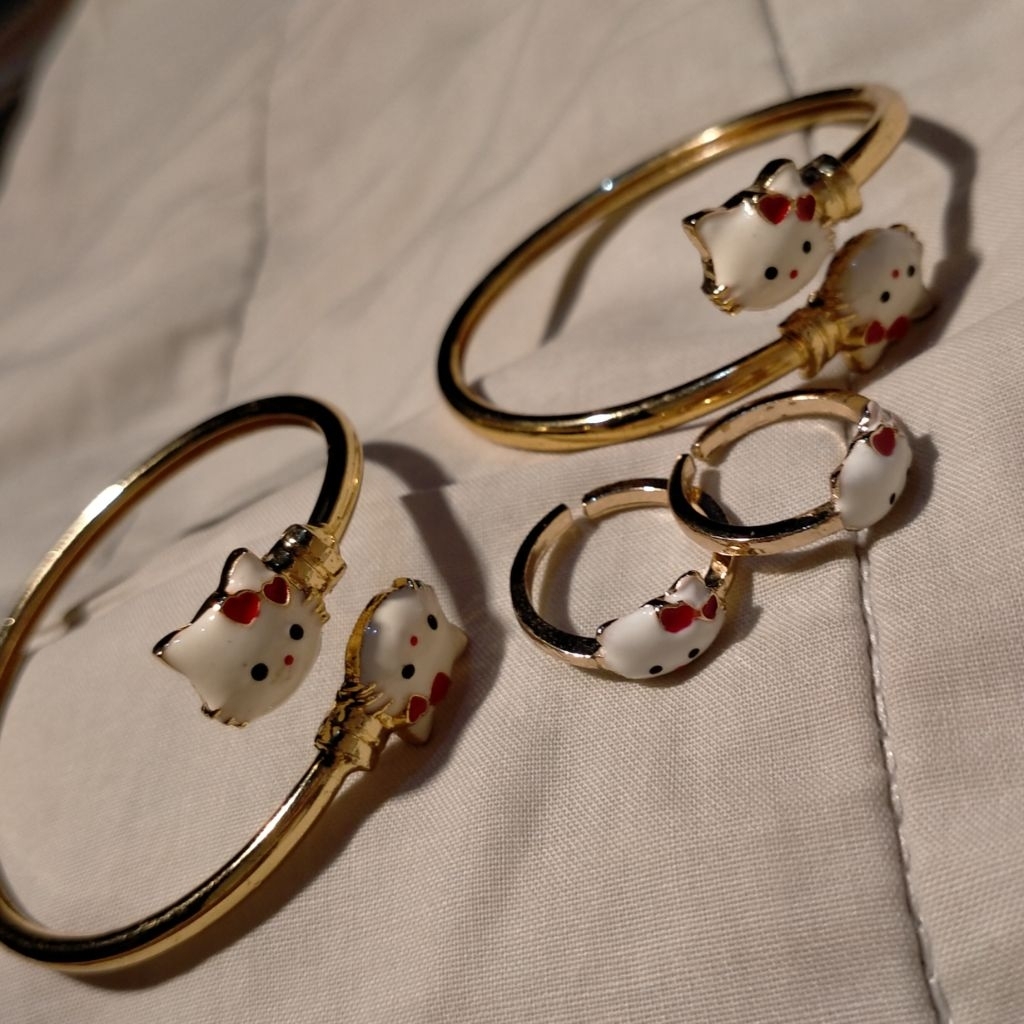 set perhiasan mainan anak karakter hello kitty