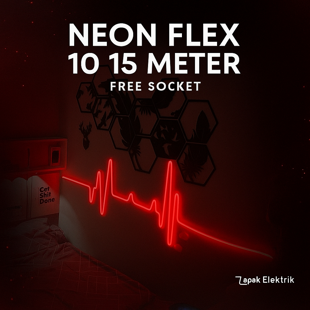 Lampu Led Neon Flex 10 15 Meter Kamar Aesthetic Tempel Dinding Dekorasi Plafon Rumah Konten Viral