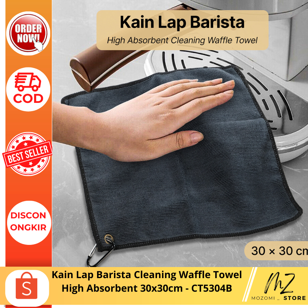 Kain Lap Barista Cleaning Waffle Towel High Absorbent / Perlengkapan Kafe Warkop