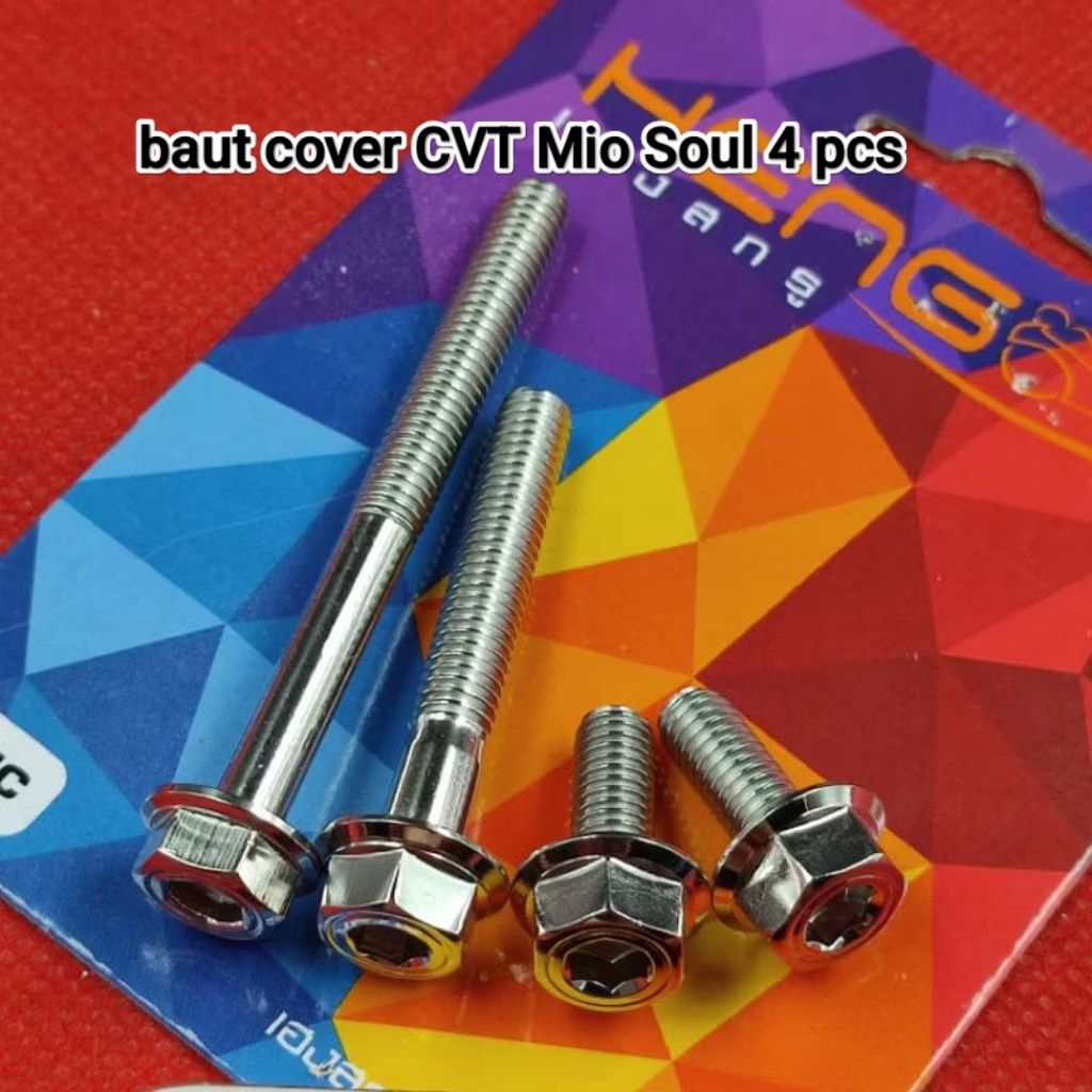 Baut stainless 2 kunci cover CVT Mio SOUL 4 pcs baut