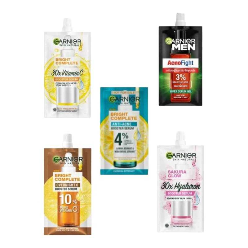 Overnight Vitamin C / Garnier Serum Sachet All Varian Untuk Pria Dan Wanita / Garnier Serum Vitamin 