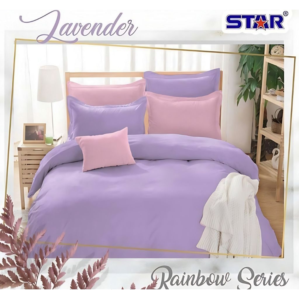 Sprei Set Katun STAR Polos Lavender