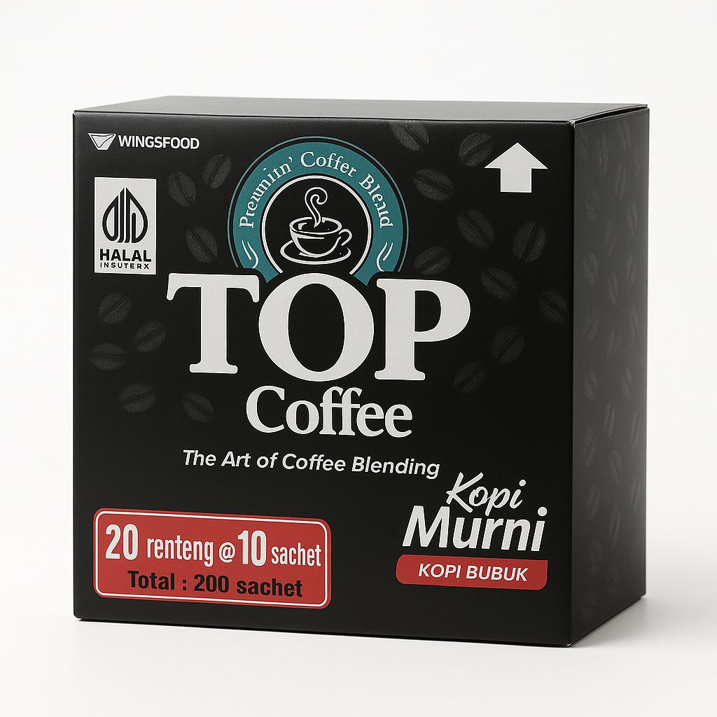 

(1 Dus) Top Coffee Kopi Murni Bubuk Mini 6gr