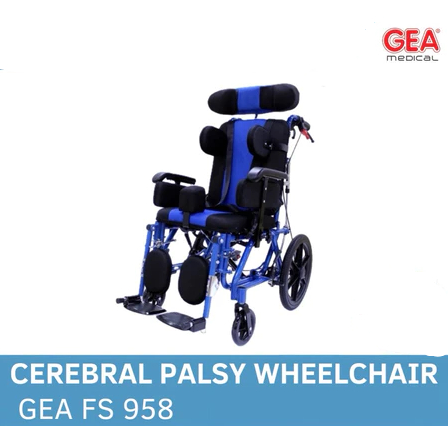 GEA FS 958 CEREBRAL PALSY WHEELCHAIR / KURSI RODA REHABILITASI FS958 / ONEHEALTH OH-985 CEREBRAL PAL
