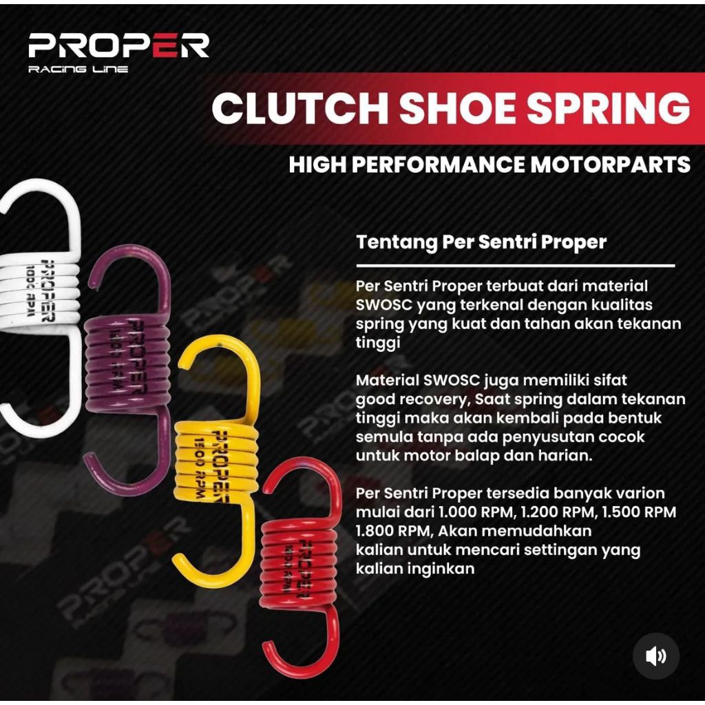 PROPER Per kampas ganda beat/Per sentri vario 160/Per kampas ganda vario 125/Per sentri nmax old/Pir