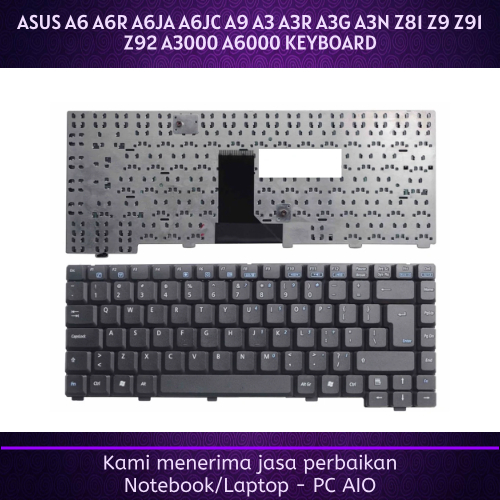 ASUS A6 A6R A6JA A6JC A9 A3 A3R A3G A3N Z81 Z9 Z91 Z92 A3000 A6000 Keyboard