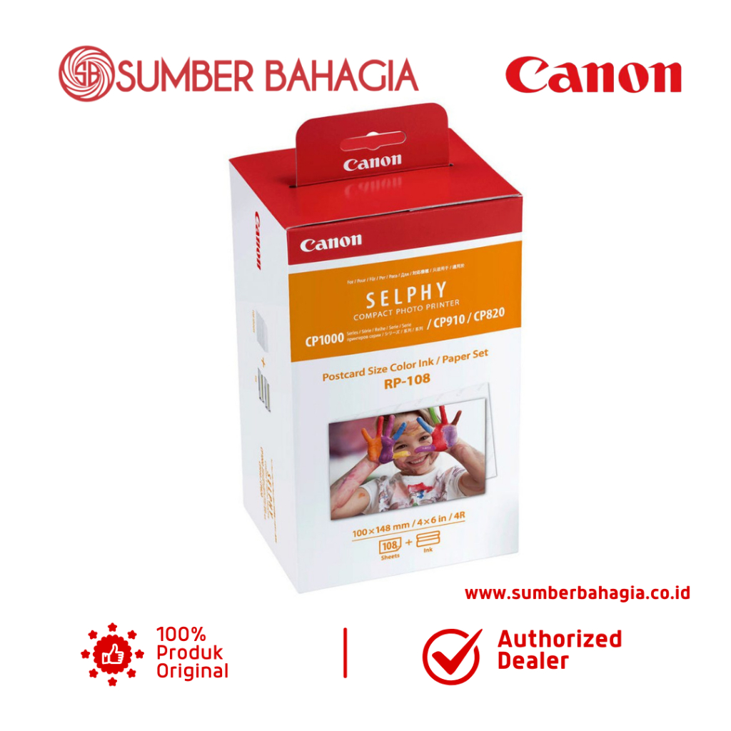 

Color Ink Paper Set RP-108 ; Kertas Selphy RP 108, Paper Printer Canon