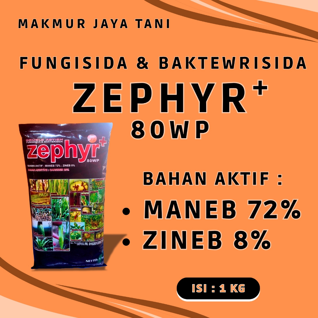 FUNGISIDA DAN BAKTERISIDA ZEPHYR 80 WP - ISI 1 KG