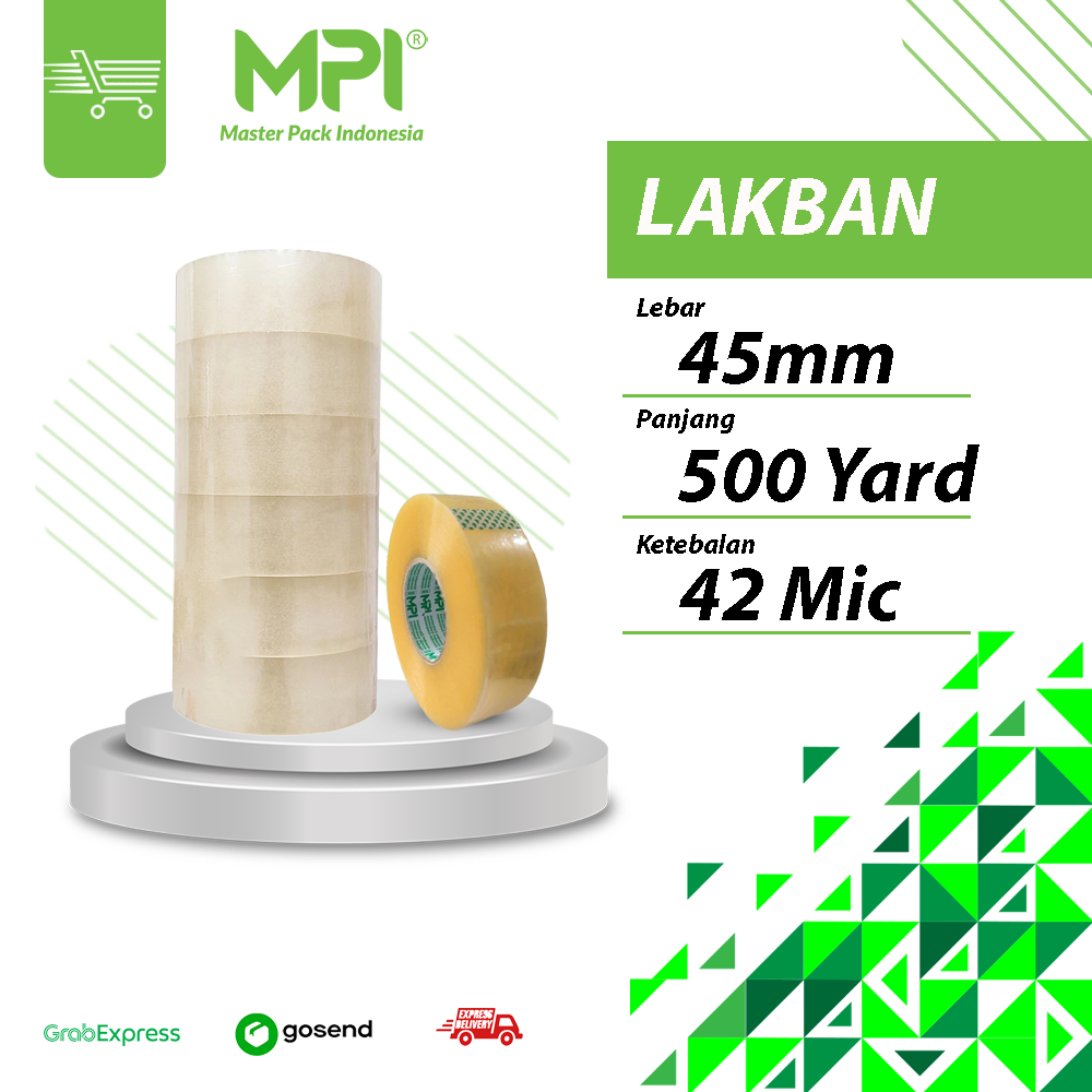 

1 SLOP [ 6 PCS ] LAKBAN BENING - LAKBAN COKLAT ECONOMIS 45MM X 500 YARD MASTER PACK INDONESIA