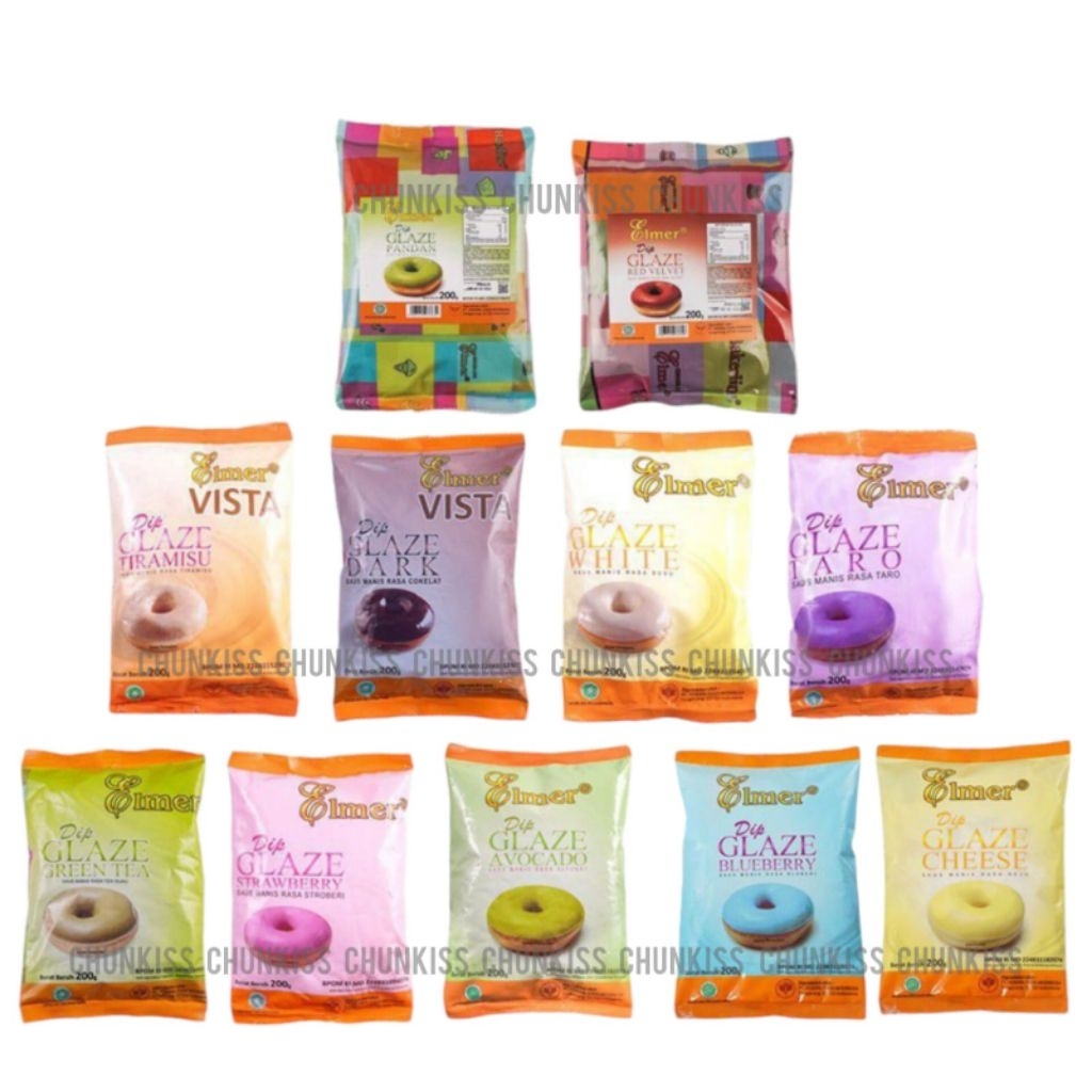 

ELMER DIP GLAZE VISTA 200 GR - TOPPING DONAT TOPPING KUE