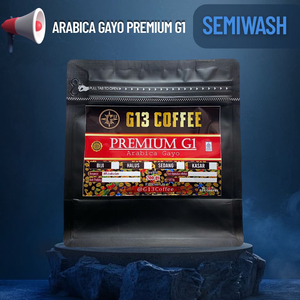 

KOPI GAYO ARABIKA PREMIUM G1 SEMI WASH WET HULL ARABICA ACEH ROASTED BEAN (BIJI/BUBUK)