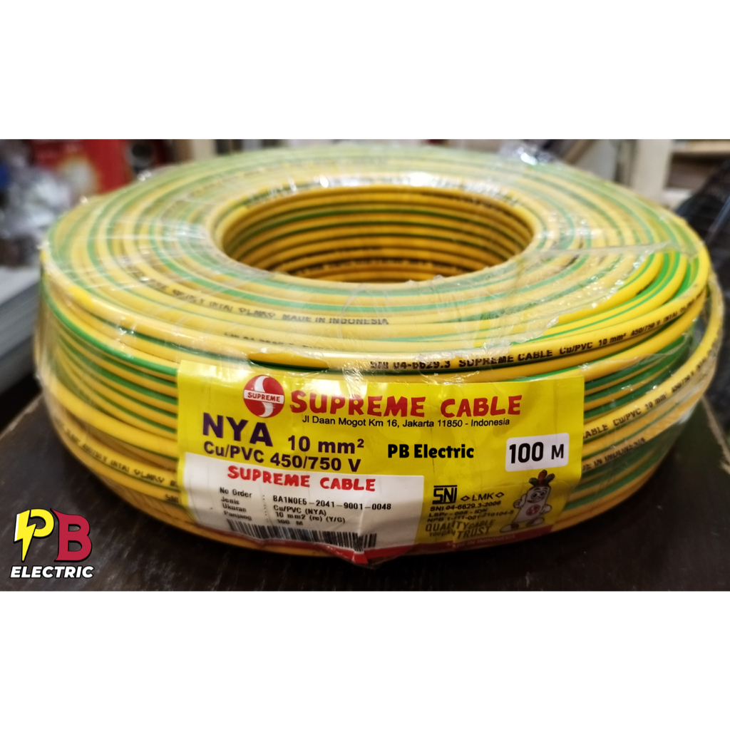 Supreme NYA 10 mm / Kabel NYA 10 mm Supreme / NYA 10mm Supreme / Kabel NYA 10 mm Supreme (2 Warna)