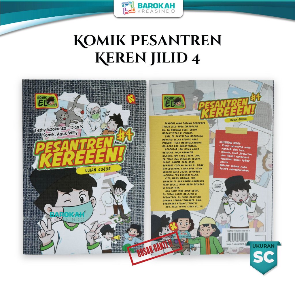 Komik Anak Islami Berwarna Komik Anak Islam Muslim Pesantren Kereen Keren Jilid Seri 4 Ujian Jujur P