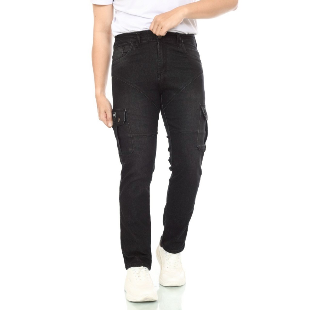 EFYP Cargo Jogger Denim Jeans Pants Biker / Celana Cargo Jogger Pants Panjang Pria