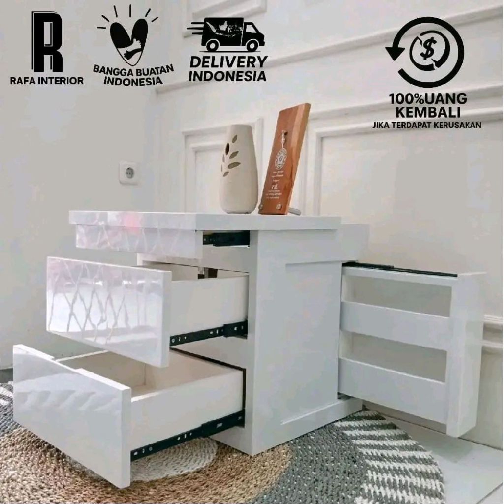Meja Nakas Laci Tersembunyi Anti Maling Antik Minimalis Modern