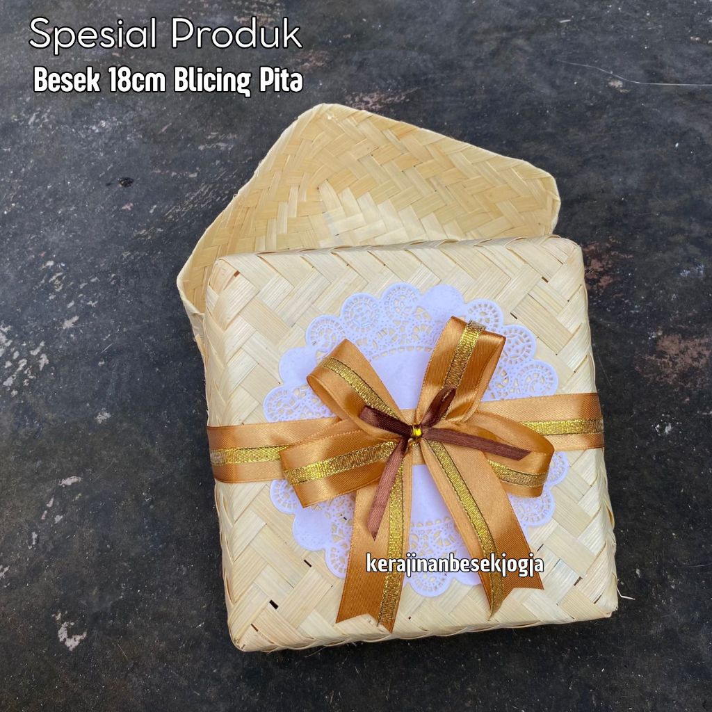 BESEK 18X18 BLICING PITA | besek nasi besek kado besek anyam besek bambu seserahan ater ater kenduri