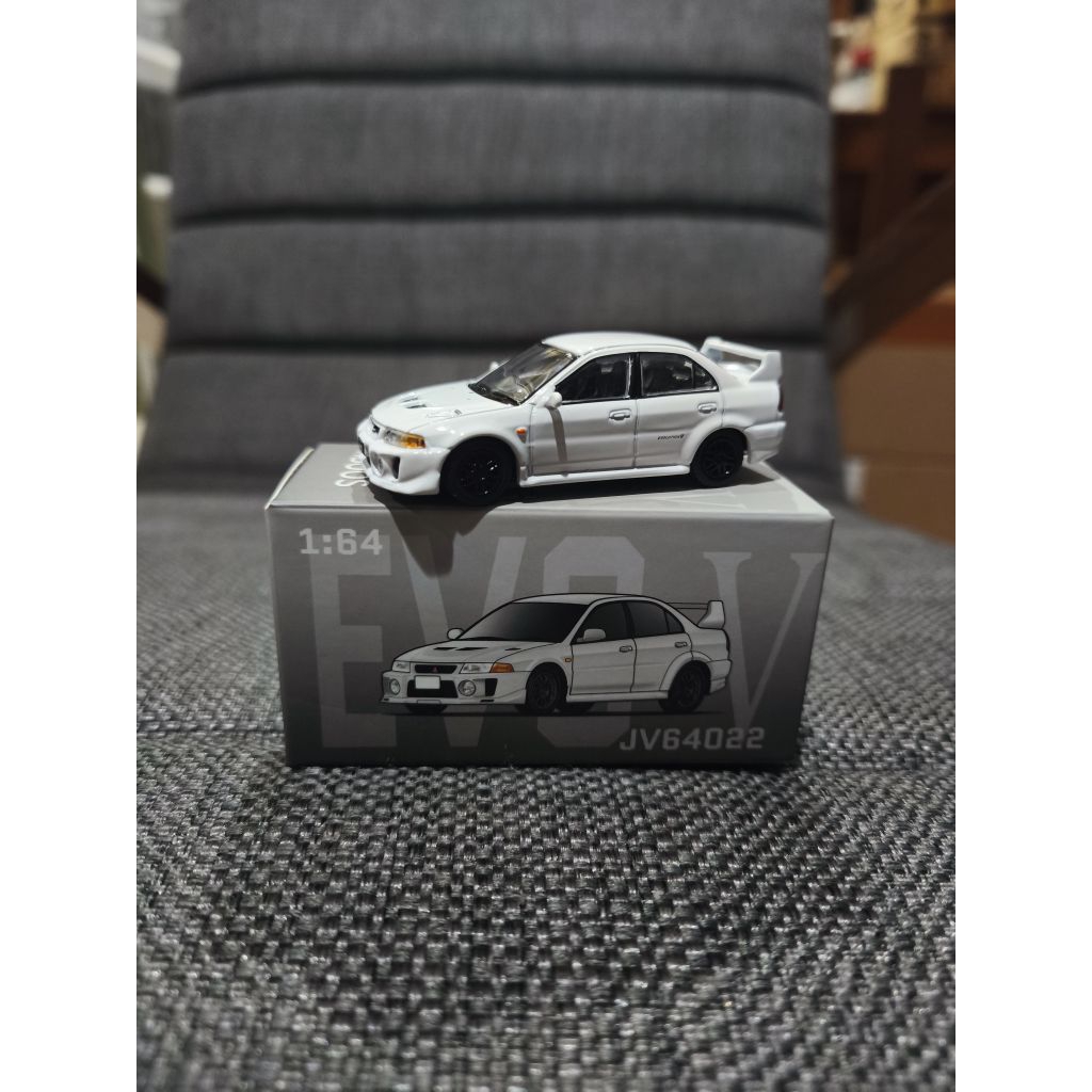 Diecast 1/64 Mitsubishi Lancer Evolution V Putih Evo 5 Miniscale JKM 1/64 Jackie Kim