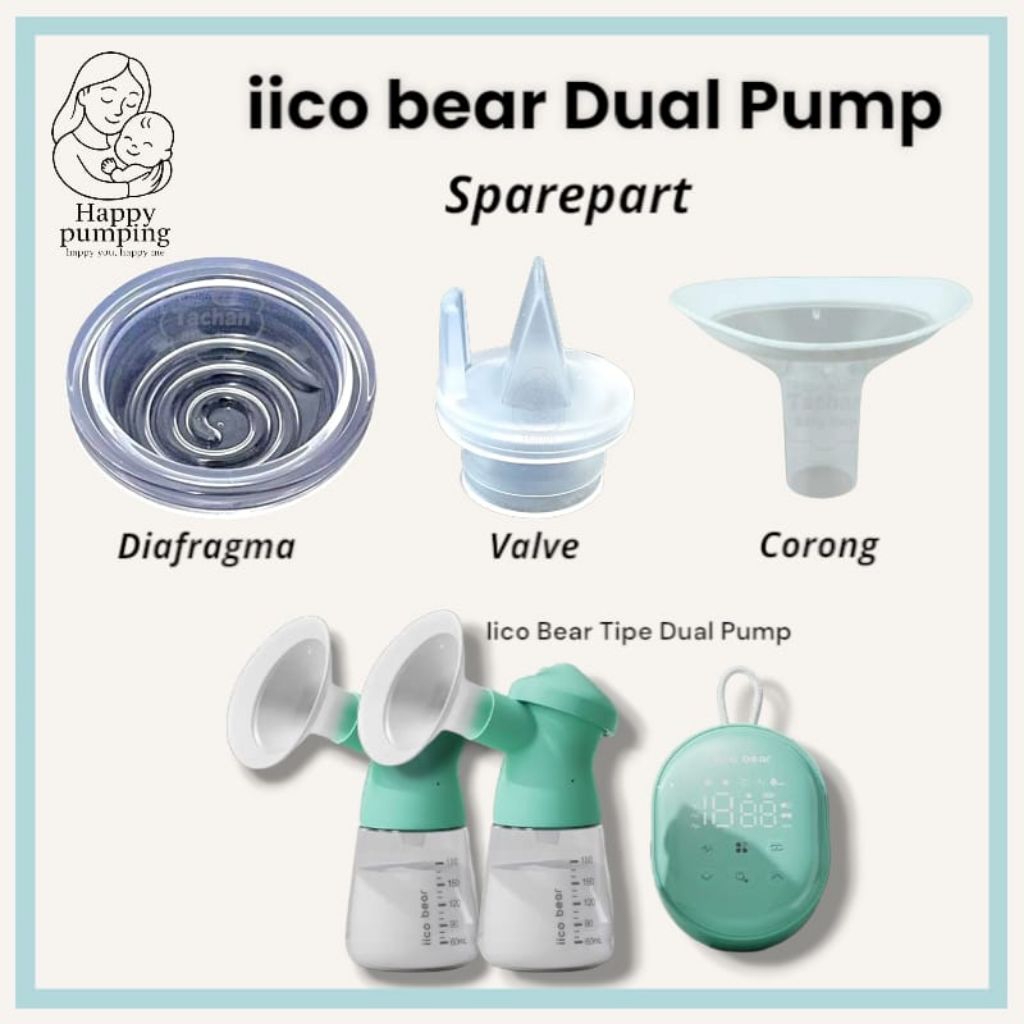 iico bear Dual sided breast pump Sparepart pompa asi lico bear dual pump  Valve iico bear / Valve li