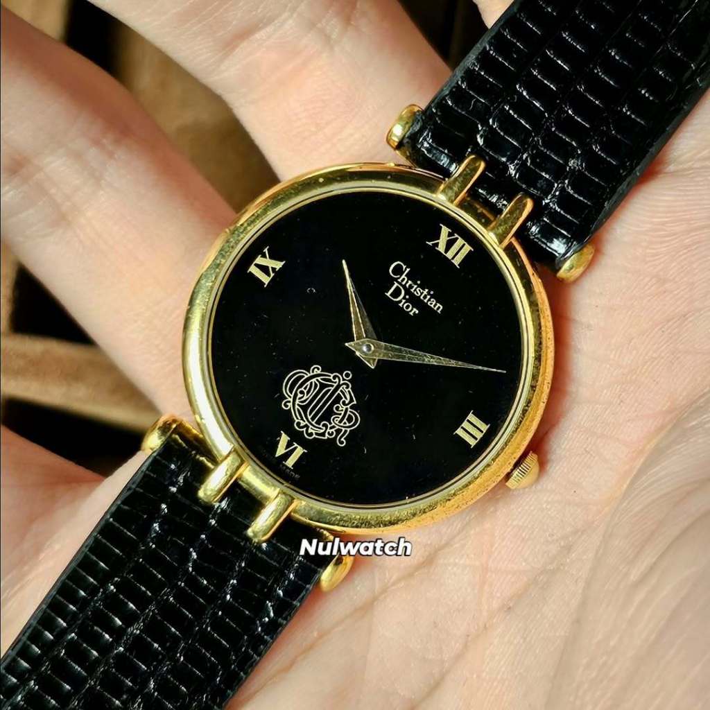 Vintage Christian Dior "Vermeil" Black Dial