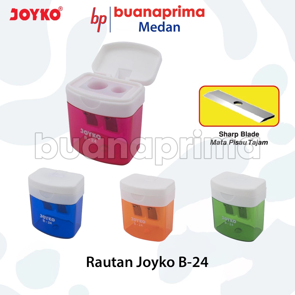 

RAUTAN JOYKO B-24 Per pcs 2 Lobang Sharpener Serutan Pensil Eceran