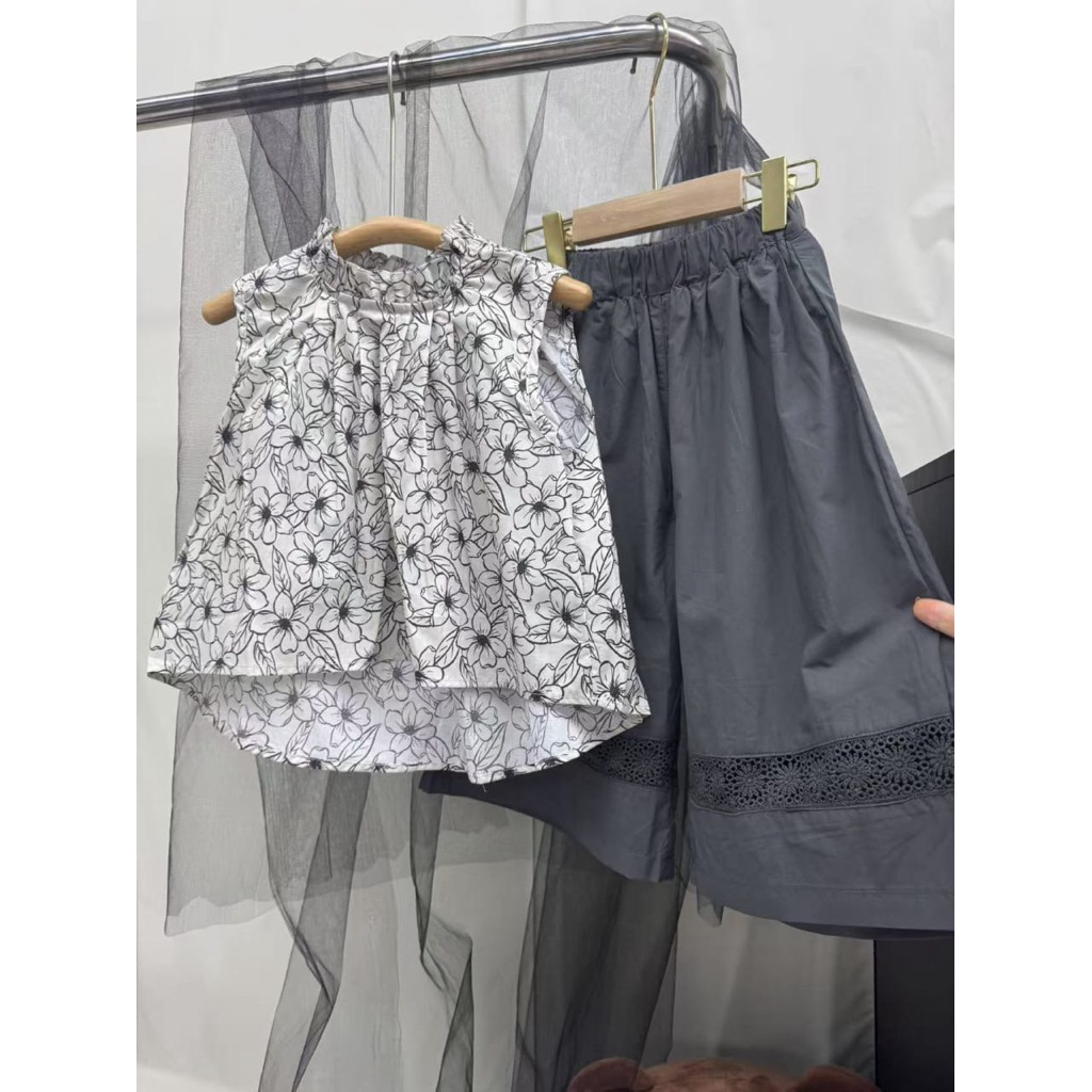 [COD] SET KULOT ATASAN BLOUSE MOTIF BUNGA 2-4