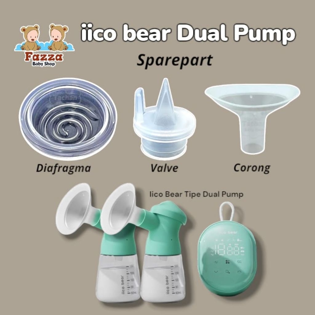 iico bear Dual sided breast pump Sparepart pompa asi lico bear dual pump  Valve iico bear / Valve li