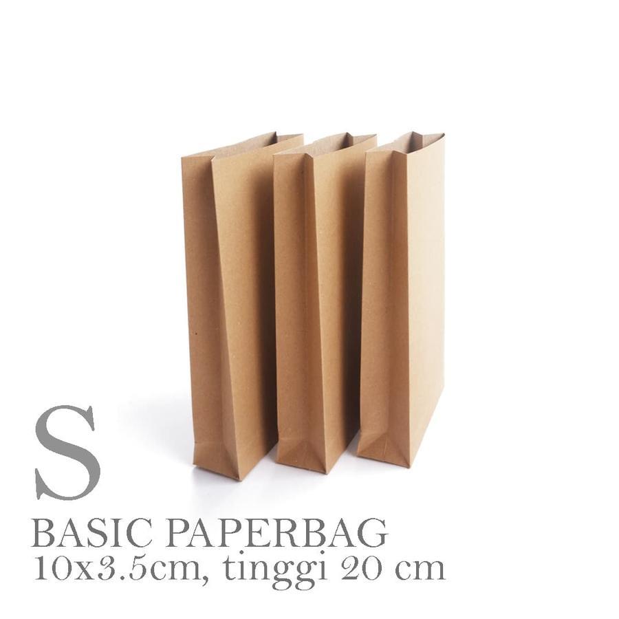 

Paperbag Kraft Liner Basic Paper Bag 150gr Ukuran 10x3.5x20cm Isi 25 pcs