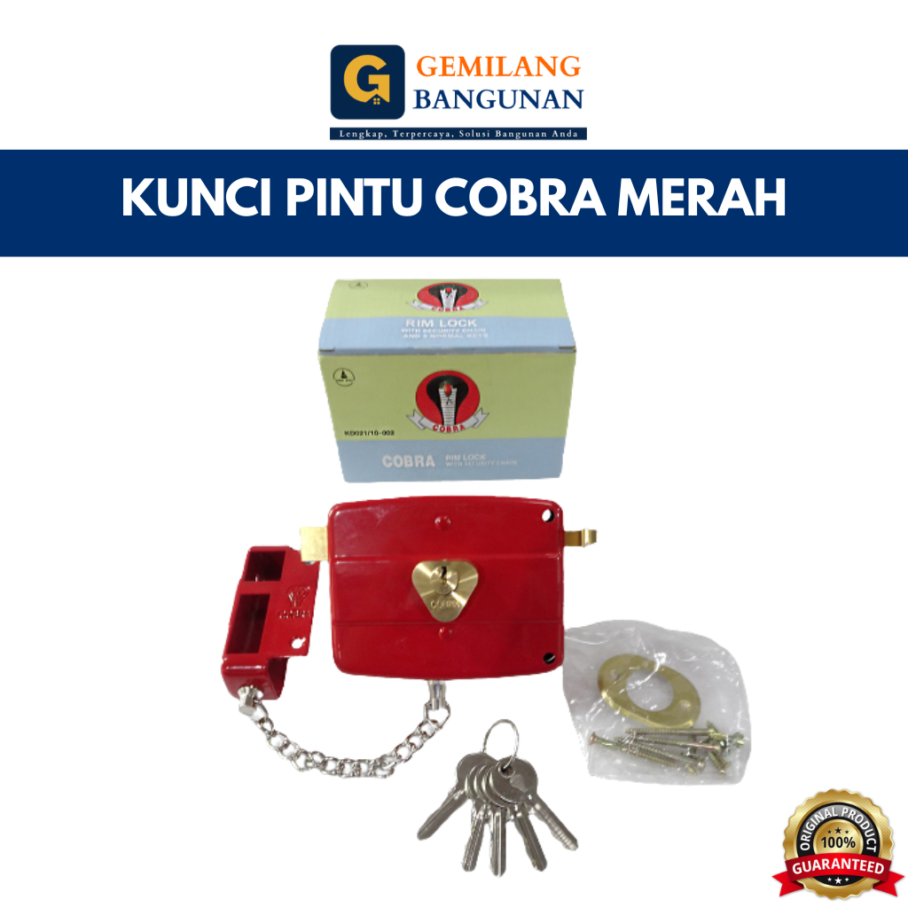 Kunci Pintu COBRA MERAH / Kunci Pintu Gerbang OTOMATIS / Kunci Gerbang Besi / Kunci Pintu Tralis / R