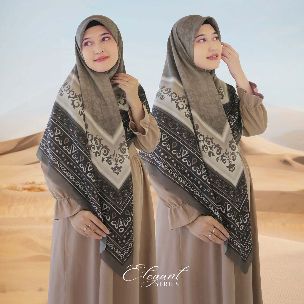 Grosir Hijab Segi Empat / Syari Motif /Jilbab Jumbo  ELEGANT Series 120x120