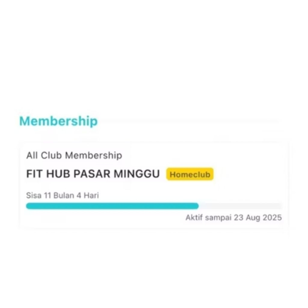 Voucher Membership Fit Hub Pasar Minggu