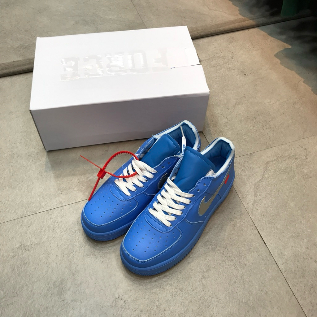 Sepatu Pria NKE O- Air Force 1 University Blue Sneakers PK