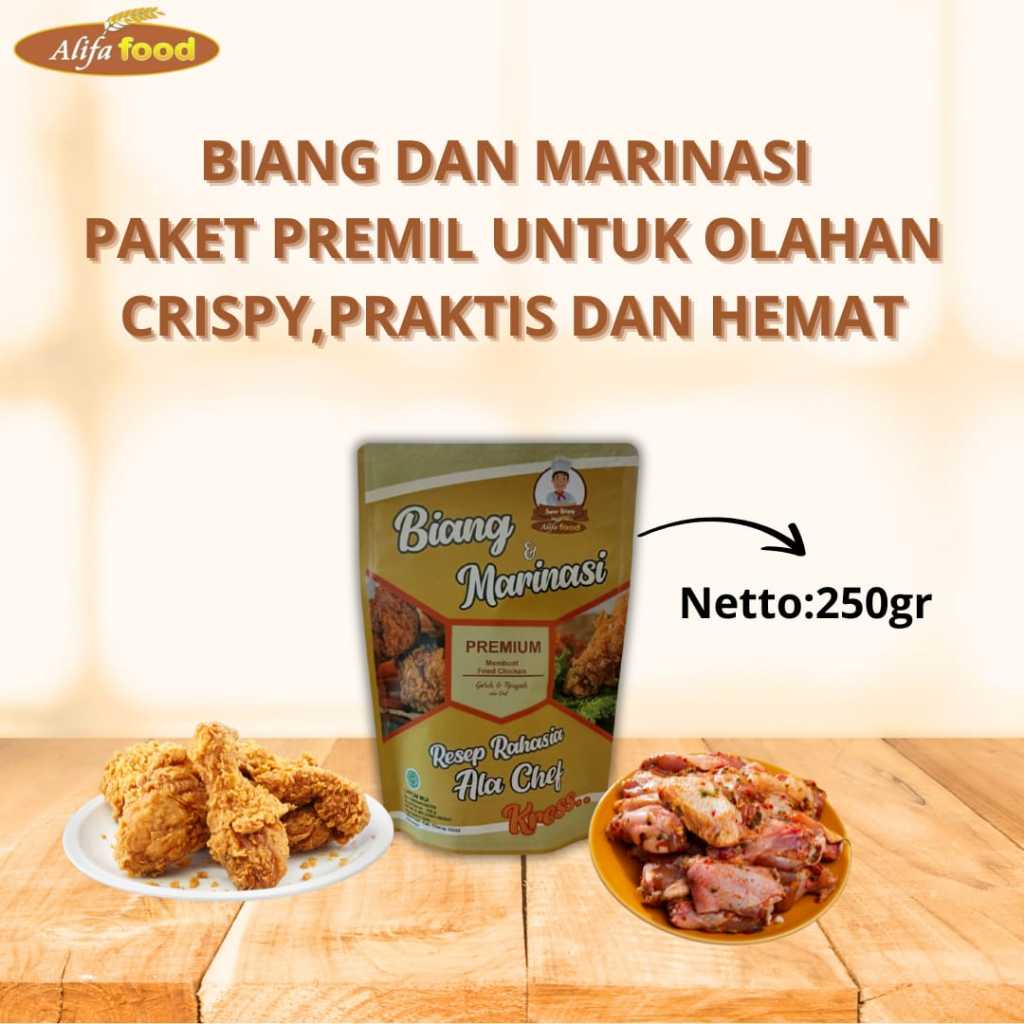 

Bumbu Biang 150gr, Bumbu Marinasi 100gr Paket Premil Alifa Food , Bumbu membuat friedchicken praktis dan hemat