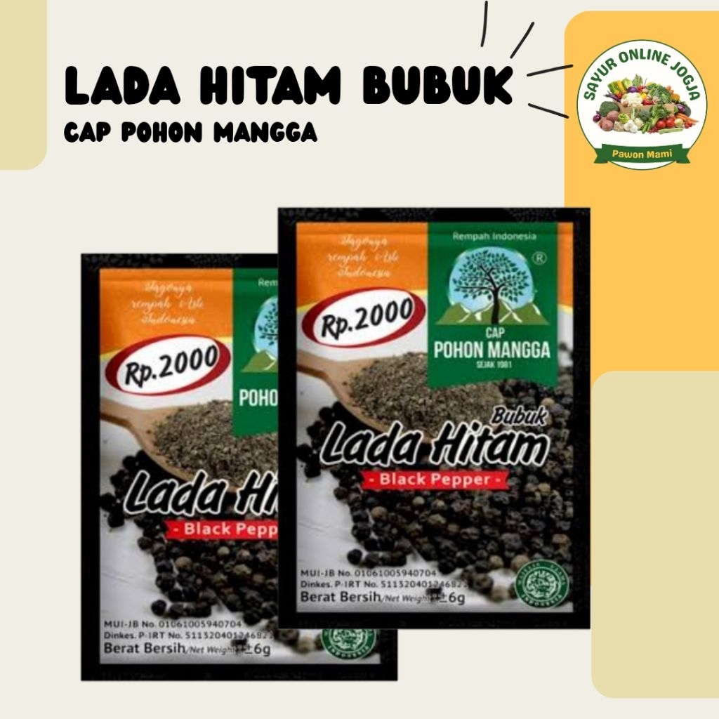 

Lada hitam bubuk sachet - PAWON MAMI SAYUR ONLINE JOGJA