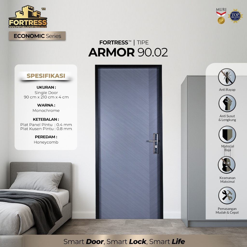 PINTU BAJA FORTRESS TYPE ARMOR 90 BLUEGRAY - JABODETABEK