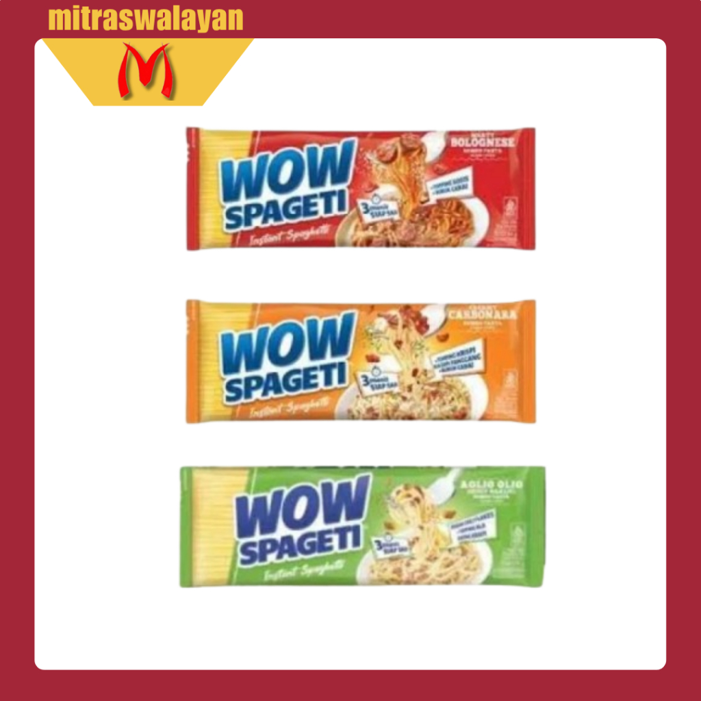 

WOW SPAGETI Mie Spageti Ala Resto Tersedia 3 Pilihan Rasa