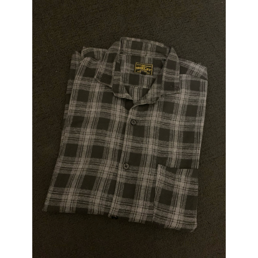 KEMEJA FLANEL ABU ABU